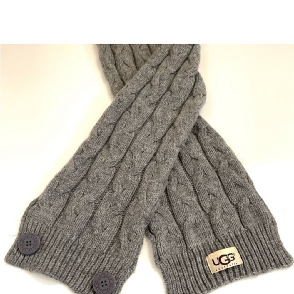 UGG Australia Gray Wool Scarf